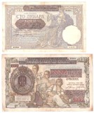 SV * Serbia / Iugoslavia LOT 100 + 1000 DINARA / Dinari 1941 * Supratipar * ocupatia germana WWII