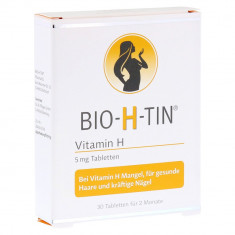 Supliment Alimentar, Bio-H-Tin, cu Biotina 5mg, pentru Intarirea Parului si Unghiilor, 30 tablete foto