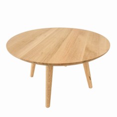 Masuta rotunda cafea Anglia C1 din lemn masiv de stejar O61x40 cm culoare natur