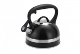 Ceainic din inox cu fluier Zilan ZLN1283, Culoare negru, Compatibil gaz, electric &amp; inductie, Capacitate 3L