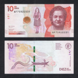 COLUMBIA █ bancnota █ 10000 Pesos █ 2018 █ P-460 █ UNC █ necirculata