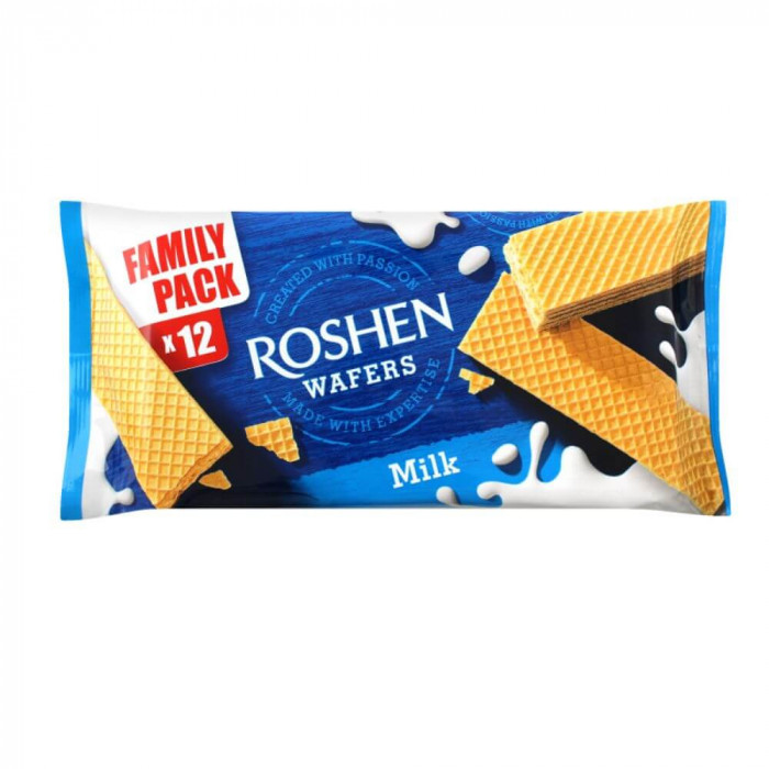 Napolitane Roshen, 216 g, Crema Lapte, Napolitane, Roshen Napolitane cu Lapte, Napolitane RoshenMilk 216 g, Dulciuri, Napolitane cu Crema, Napolitane