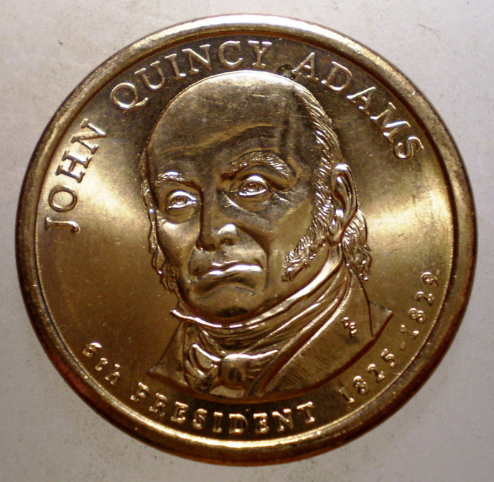 7.340 USA SUA PRESEDINTE JOHN QUINCY ADAMS 1 DOLLAR 2008 D XF