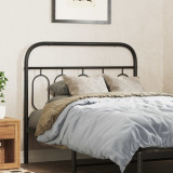 VidaXL Tăblie de pat metalică, negru, 100 cm