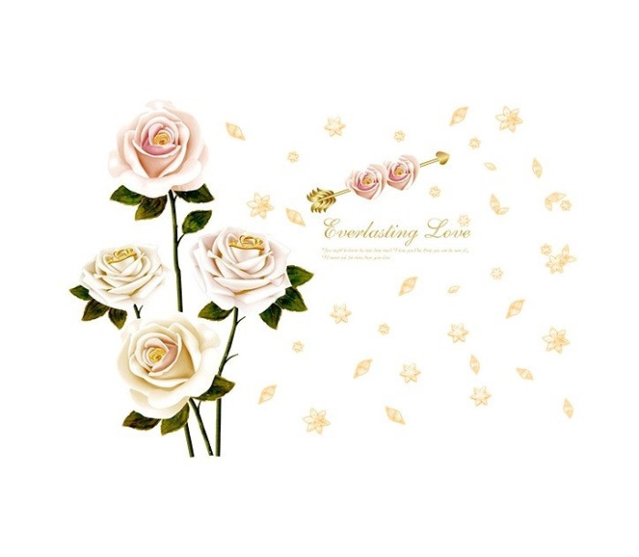 Sticker decorativ, Trandafiri, 137 cm, 789STK