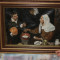 Tablou clasic pictat manual ulei pe panza, femeie batrana prajind oua Velazquez