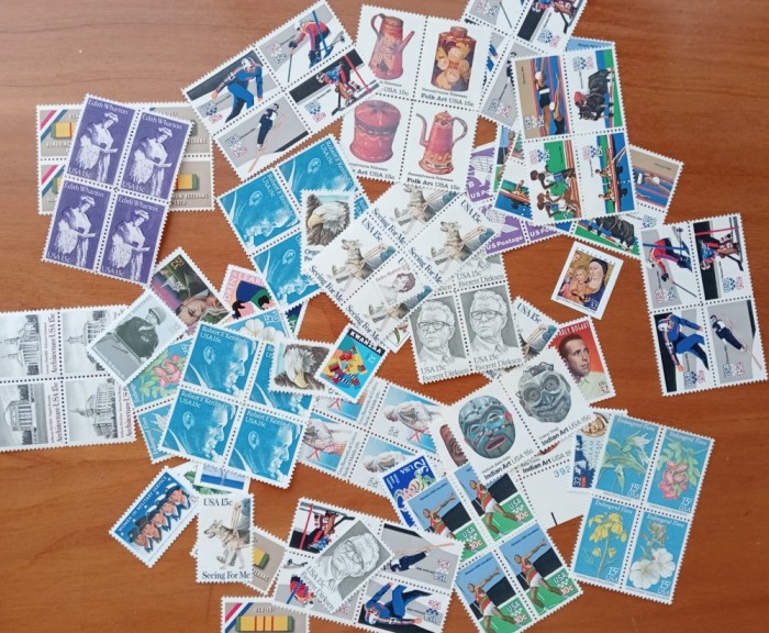 U.S.A-LOT-Mare: Timbre- multe in bloc de 4-MNH NESTAMP.-dif perioade-vezi scan