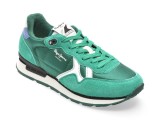 Pantofi sport PEPE JEANS verzi, BRIT SERIE, din material textil