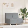 VidaXL Unitate Sofa Modulară Fără Brațe 2 pcs Gri deschis