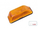 Lampa Pozitie Laterala Galbena cu Bec 12V/24V, Semnalizare Universala Tractor, Remorca