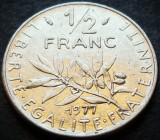 Cumpara ieftin Moneda 1/2 FRANC (50 CENTIMES) - FRANTA, anul 1977 *cod 3478, Europa