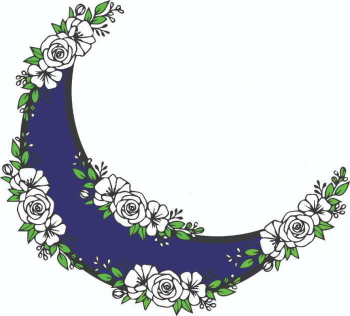 Sticker decorativ, Luna, Albastru, 60 cm, 7239ST-2