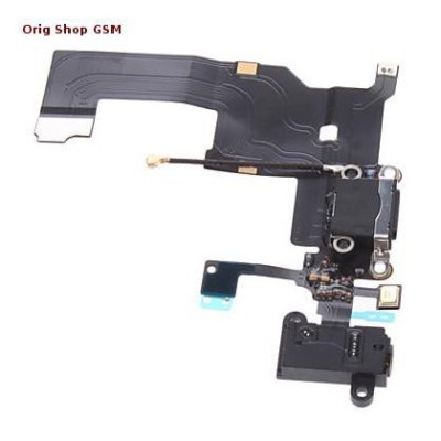 Banda Flex iPhone 5S Conector Incarcare / Audio Negru Cal.A foto