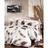 Cumpara ieftin Lenjerie de pat pentru o persoana cu husa de perna dreptunghiulara, Home, bumbac ranforce, gramaj tesatura 120 g/mp, multicolor