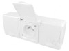 Conector Alimentare AC 2P+PE 250V 16A Alb Montaj Perete