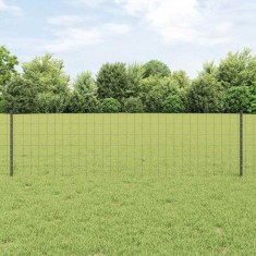 vidaXL &Icirc;ngrădire cu st&acirc;lpi Gri 0.6 x 10 m Oțel