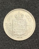 Moneda 50 Lei 1938 Nichel, 24mm KM#55, Monede Romanesti