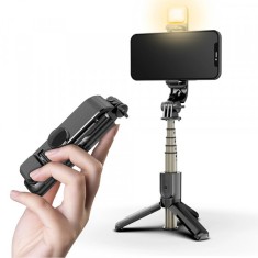 Selfie Stick Bluetooth Techsuit L10s, Universal, Negru foto