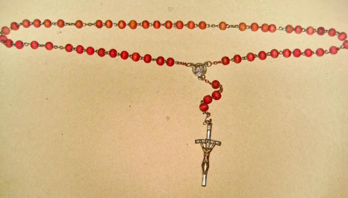 B957-Rozariu-matanii vechi Cruce IISUS HRISTOS, Maica si Sf. Padre Pio.