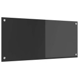 vidaXL Spate Bucătărie Gri &Icirc;nchis 90x40x0.6cm Sticlă Termorezistentă Protecție Perete Placare Bucătărie Interior