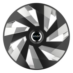 Set 4 Capace Roti, potrivite jantelor de R15, pentru Smart, model vector black and silver