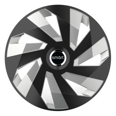 Set 4 Capace Roti, potrivite jantelor de R15, pentru Smart, model vector black and silver foto