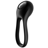 Satisfyer Ring-Majestic Duo Inel Vibrator Negru-Silicon, 12 Trepte