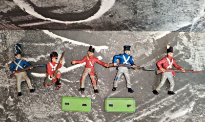 Britains Deetail 1/32 francez britanic Razboaie Napoleoniene 54 mm 5 buc 1971 foto