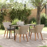 Cumpara ieftin Set de dining Gri deschis Rattan poli