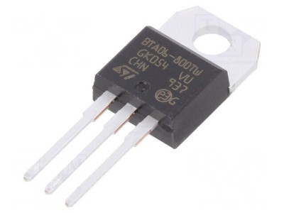 Triac 800V 6A TO220AB Logic Level 5mA foto