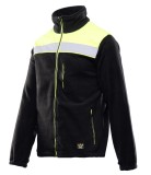 Cumpara ieftin Polar Hanorac Rival din fleece negru galben si banda reflectorizanta