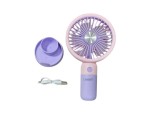 Cumpara ieftin Mini Ventilator Portabil USB, 400 mAh, Roz/Mov, 3 Trepte Viteza