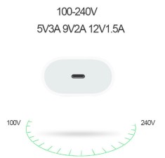 Incarcator Fast Charge 20W si Cablu de Date Fast Charge 1M USB-C Lightning, Compatibil cu Apple iPhone 14 / 14