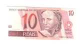 Bancnota Brazilia 10 reais 2006, aUNC