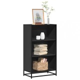 VidaXL Dulap cu cărți negru 60x35x107,5 cm lemn prelucrat