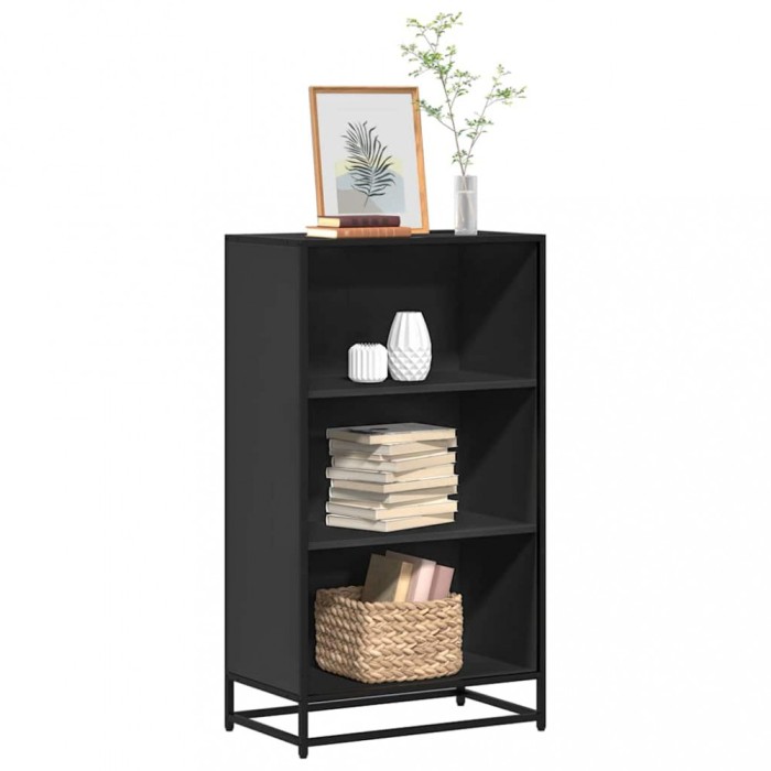 Dulap cu cărți negru 60x35x107,5 cm lemn prelucrat
