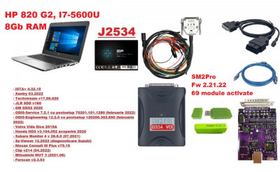HP 820 G2 + Scanmatik 2 Pro SSD Passthru J2534 Odis Ista Xentry MUT3 SDD Vida foto