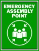 Sign emergency assembly point
