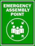 Sign emergency assembly point