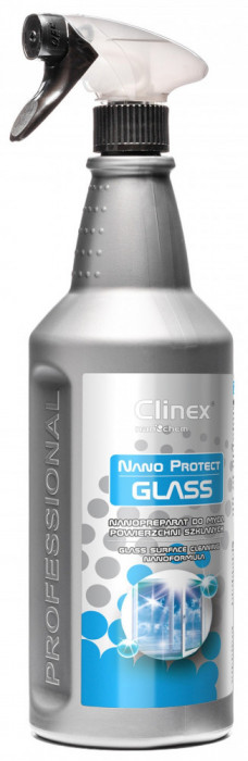 Clinex Nano Protect Glass, 1 litru, cu pulverizator, solutie pentru spalat geamuri