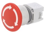 Comutator de siguranță EAO 22mm, 2 poziții, roșu, fără IP65
