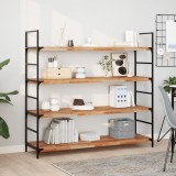 VidaXL Rafturi suspendate 2 buc. 120x40x4cm lemn masiv acacia netratat