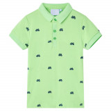 Tricou polo pentru copii,&nbsp;verde neon, 104, vidaXL