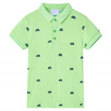 Tricou polo pentru copii,&nbsp;verde neon, 128 GartenMobel Dekor, vidaXL