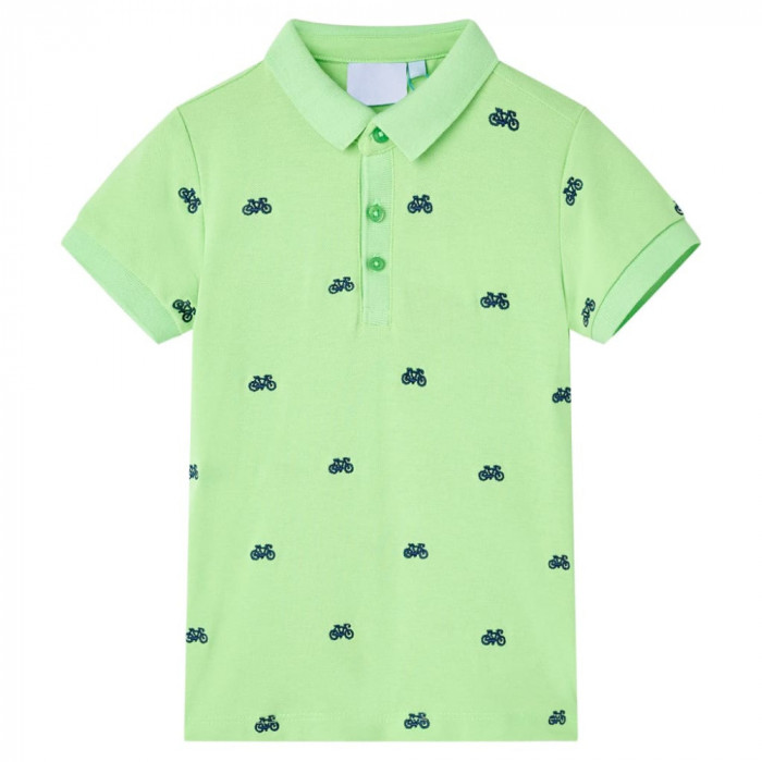 Tricou polo pentru copii,&nbsp;verde neon, 140 GartenMobel Dekor