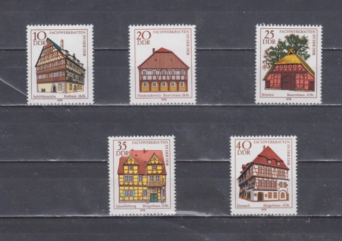 A12 S4 4 - Timbre foarte vechi - Fosta Germanie Democrata - DDR - cabane