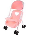 Carucior pentru papusi din plastic roz