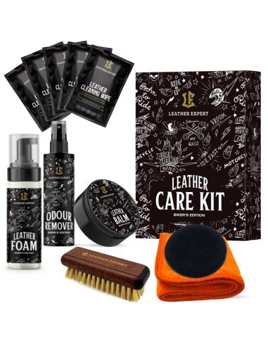 Set Ingrijire Pielea Moto LEATHER EXPERT Leather Care Kit Biker&#039;s Edition 2x250ml