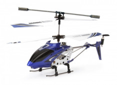 Elicopter cu telecomanda, incarcare USB, 3 canale, giroscop, plastic, albastru foto