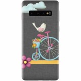 Husa silicon personalizata pentru Samsung Galaxy S10, Bird